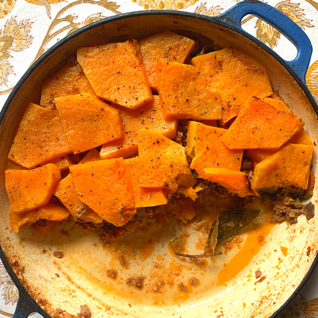 Baked Pumpkin Bolognese
