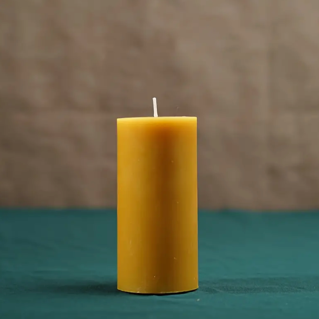Pure Natural Beeswax Candle - Handmade