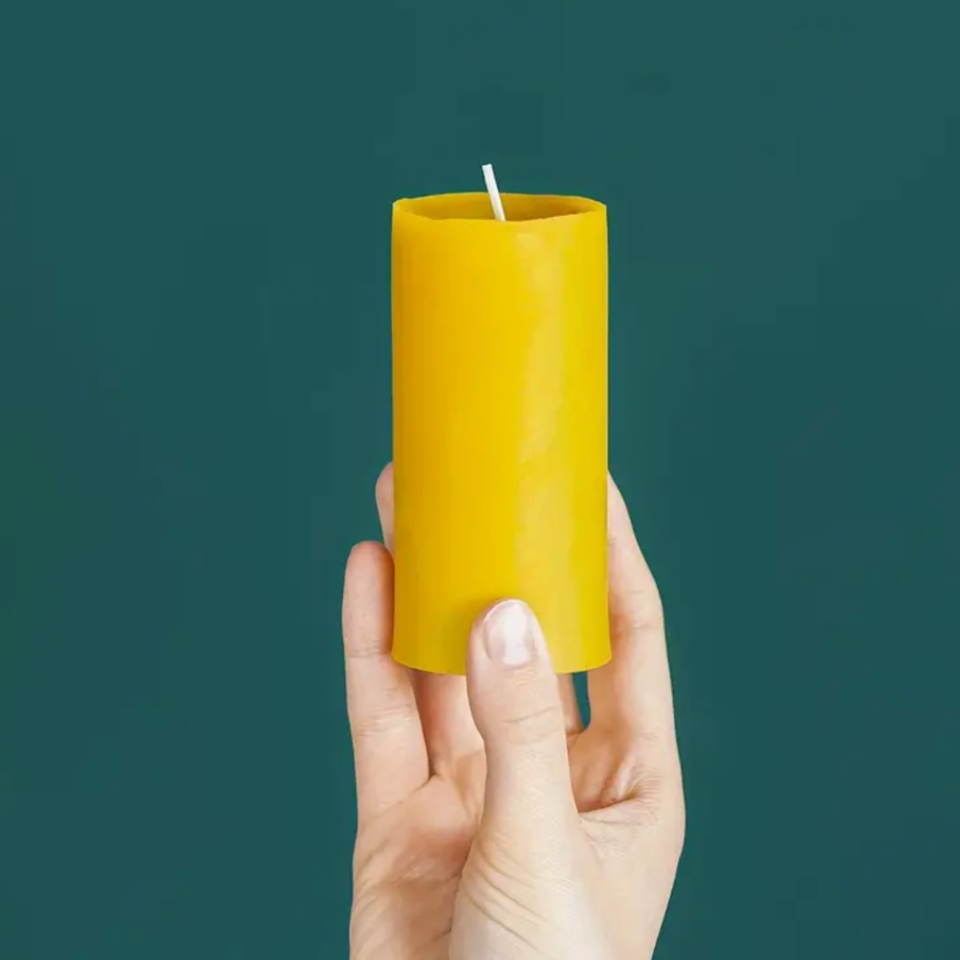 Pure Natural Beeswax Candle - Handmade