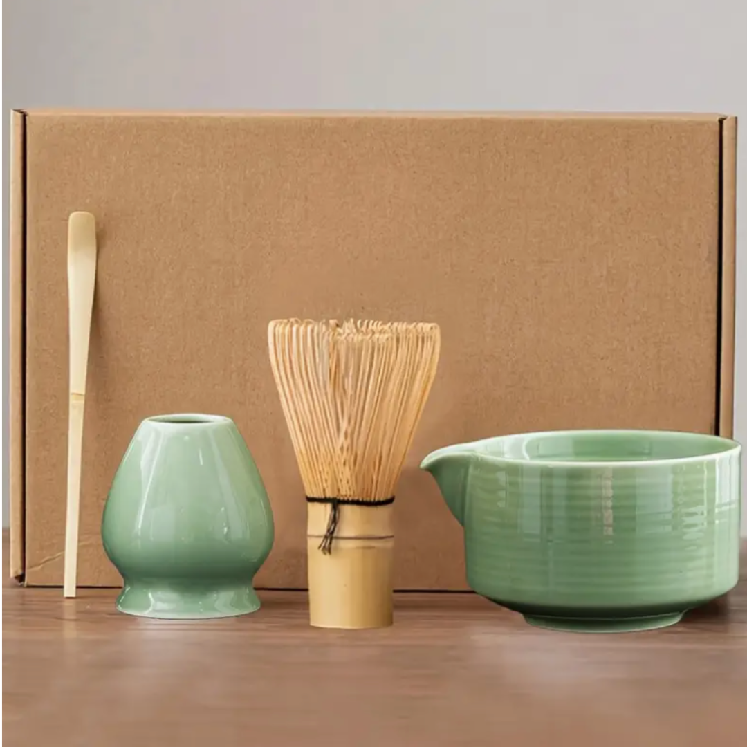 Four Piece Japanese Matcha Tea Making Set